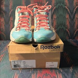 Reebok Classic Kids' Sneakers in Teal and Pink